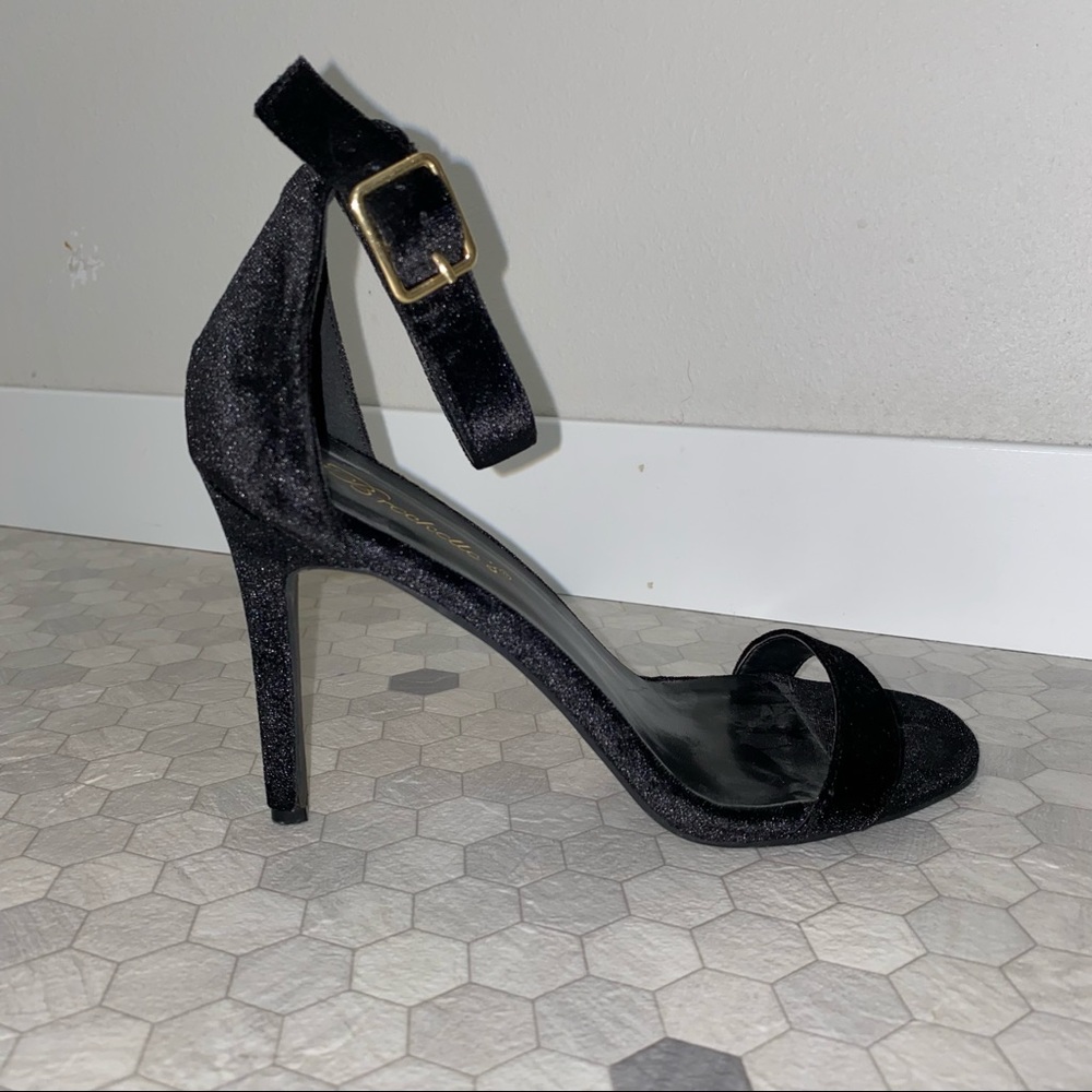Black Velvet Heels